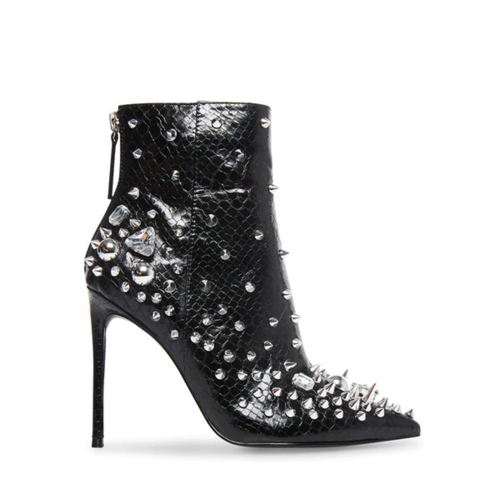 Steve Madden Black Viceroy Studded Bootie Boots Heels